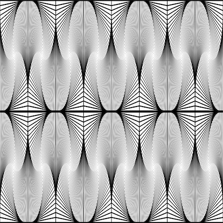 simsearch:400-07516420,k - Design seamless monochrome decorative pattern. Abstract waving warped background. Speckled texture. Vector art Foto de stock - Super Valor sin royalties y Suscripción, Código: 400-07507370