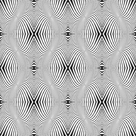 simsearch:400-07507273,k - Design seamless monochrome pattern. Abstract decorative lines textured background. Vector art Stock Photo - Budget Royalty-Free & Subscription, Code: 400-07507384