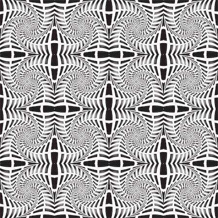 simsearch:400-07516420,k - Design seamless monochrome decorative pattern. Abstract waving lines background. Speckled texture. Vector art Foto de stock - Super Valor sin royalties y Suscripción, Código: 400-07507414