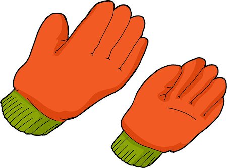 simsearch:400-07513507,k - Pair of orange work gloves over isolated background Photographie de stock - Aubaine LD & Abonnement, Code: 400-07507815