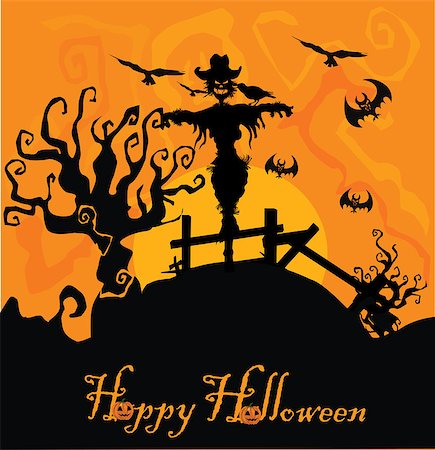 vector halloween background Stock Photo - Budget Royalty-Free & Subscription, Code: 400-07507981