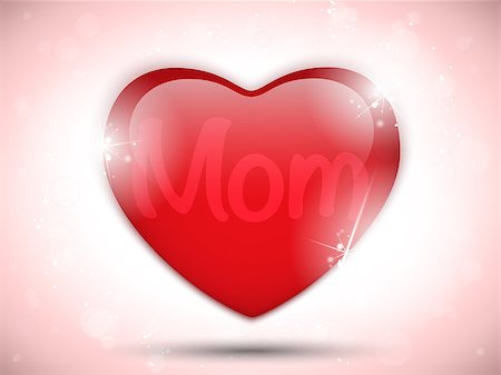 simsearch:400-08779765,k - Vector - Happy Mother Day Heart Background Photographie de stock - Aubaine LD & Abonnement, Code: 400-07508492