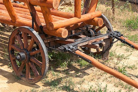 frontier - old wooden american cart Stock Photo - Budget Royalty-Free & Subscription, Code: 400-07508561