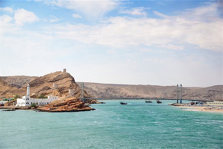Image of a view to the Khor Al Batah bridge in Sur, Oman Foto de stock - Super Valor sin royalties y Suscripción, Código: 400-07508725