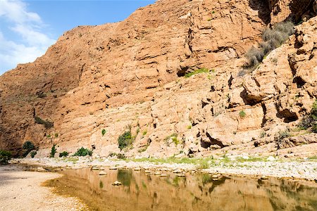 simsearch:400-07837352,k - Image of Wadi Shab in Oman with river,  rocks and palms Stock Photo - Budget Royalty-Free & Subscription, Code: 400-07508730