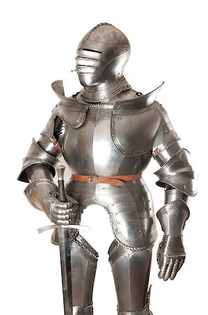 Armour of the medieval knight. Metal protection of the soldier against the weapon of the opponent Foto de stock - Super Valor sin royalties y Suscripción, Código: 400-07508740