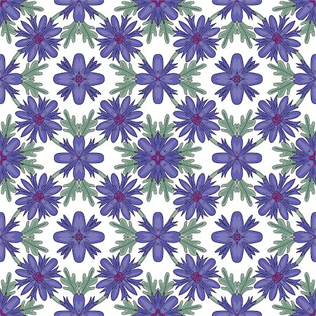 Seamless pattern made of purple flowers elements on white Foto de stock - Super Valor sin royalties y Suscripción, Código: 400-07508912