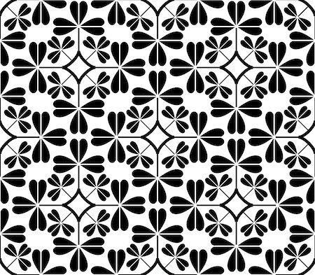 simsearch:400-07746428,k - Vector background of seamless black-and-white geometric pattern Foto de stock - Super Valor sin royalties y Suscripción, Código: 400-07509026