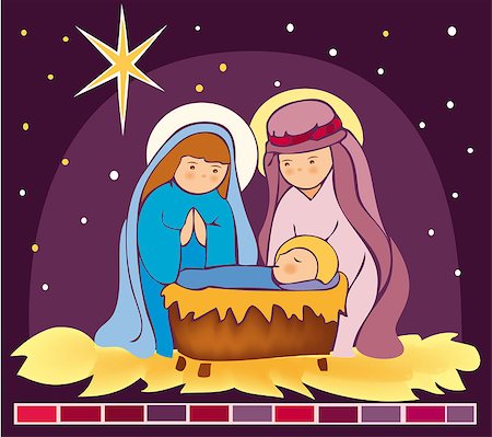 simsearch:400-05670964,k - A nativity scene Stockbilder - Microstock & Abonnement, Bildnummer: 400-07509235