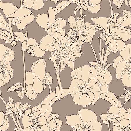 simsearch:400-07510594,k - Elegant floral wallpaper - seamless pattern Stock Photo - Budget Royalty-Free & Subscription, Code: 400-07509320