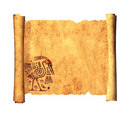 simsearch:400-04326809,k - Scroll of old parchment. Object on white background Foto de stock - Super Valor sin royalties y Suscripción, Código: 400-07509383