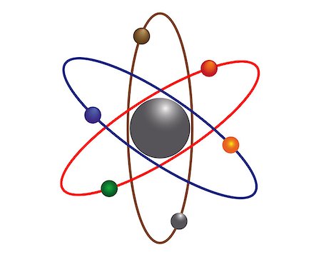 particles of an atom on a white background Photographie de stock - Aubaine LD & Abonnement, Code: 400-07500128