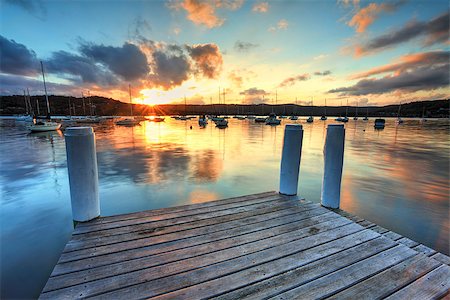Lovely colours as the sun sets at Point Frederick, Gosford NSW, Australia Stock Photo - Budget Royalty-Free & Subscription, Code: 400-07500385