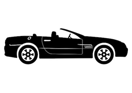 sport car speed - Black Convertible Car Vector Illustration Stock Photo - Budget Royalty-Free & Subscription, Code: 400-07501026