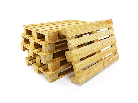 simsearch:400-06513601,k - wooden pallets, isolated on white Stock Photo - Budget Royalty-Free & Subscription, Code: 400-07501292