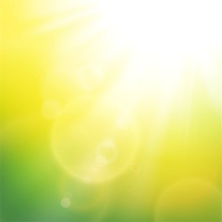 Vector abstract background with summer sun and lens flares Stock Photo - Budget Royalty-Free & Subscription, Code: 400-07501448