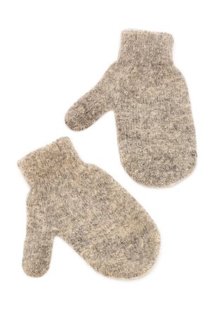 warm gloves made of wool on a white background Fotografie stock - Microstock e Abbonamento, Codice: 400-07501536