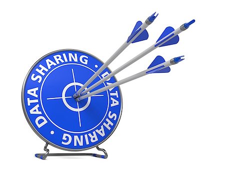 sharing files - Data Sharing Concept. Three Arrows Hit in Blue Target. Stock Photo - Budget Royalty-Free & Subscription, Code: 400-07501597