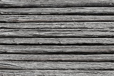 designs for background black and white colors - Wall of old weathered logs with cracks, black and white Stock Photo - Budget Royalty-Free & Subscription, Code: 400-07501663