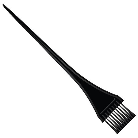 Cosmetic brush for hair coloring. Vector illustration. Photographie de stock - Aubaine LD & Abonnement, Code: 400-07501877