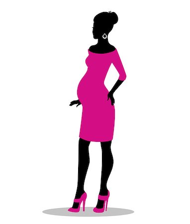 simsearch:400-05887749,k - Vector illustration (eps 10) of Pregnant woman Stock Photo - Budget Royalty-Free & Subscription, Code: 400-07501940