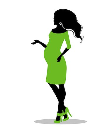 simsearch:400-05887749,k - Vector illustration (eps 10) of Pregnant woman Stock Photo - Budget Royalty-Free & Subscription, Code: 400-07501941
