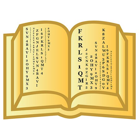 simsearch:400-08296114,k - The gold book with symbols on a white background Stockbilder - Microstock & Abonnement, Bildnummer: 400-07502525