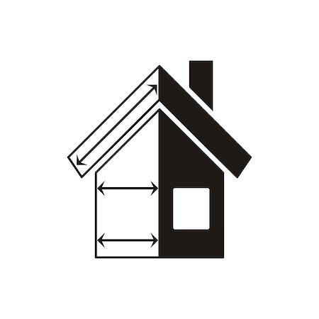 simsearch:400-08967527,k - Black vector house plan icon on white background Stock Photo - Budget Royalty-Free & Subscription, Code: 400-07502883