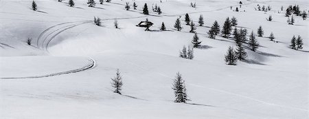 simsearch:400-07111499,k - Snowy landscape with trees and mountain hut, Alta Badia - Dolomites, Italy Stockbilder - Microstock & Abonnement, Bildnummer: 400-07503018