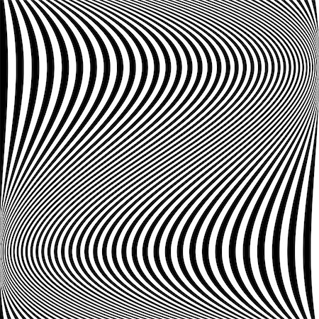 simsearch:400-07512933,k - Design monochrome movement illusion background. Abstract striped lines distortion backdrop. Vector-art illustration Foto de stock - Super Valor sin royalties y Suscripción, Código: 400-07503105
