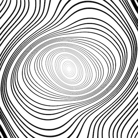 simsearch:400-07512933,k - Design monochrome whirlpool ellipse movement background. Abstract stripy distortion backdrop. Vector-art illustration Foto de stock - Super Valor sin royalties y Suscripción, Código: 400-07503126