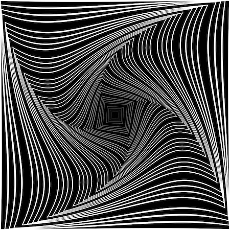 simsearch:400-07512933,k - Design monochrome vortex movement illusion background. Abstract square torsion backdrop. Vector-art illustration Foto de stock - Super Valor sin royalties y Suscripción, Código: 400-07503131