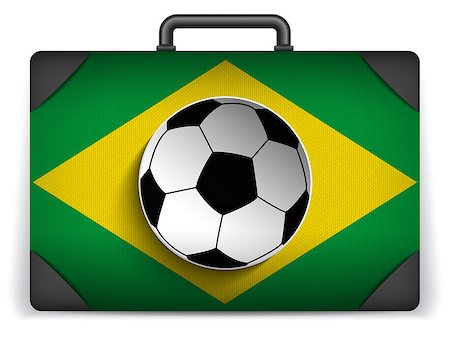 simsearch:400-04411836,k - Vector - Brazil Travel Luggage with Flag for Vacation Stockbilder - Microstock & Abonnement, Bildnummer: 400-07503535