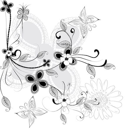 simsearch:400-07217139,k - flower design Photographie de stock - Aubaine LD & Abonnement, Code: 400-07503619