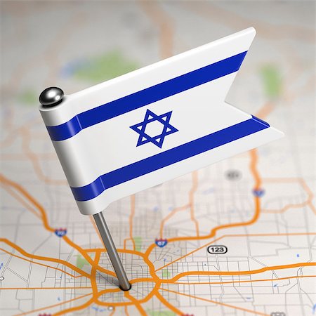 simsearch:400-08295940,k - Small Flag of Israel Sticked in the Map Background with Selective Focus. Stock Photo - Budget Royalty-Free & Subscription, Code: 400-07503956