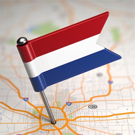 simsearch:400-05259780,k - Small Flag of Netherlands Sticked in the Map Background with Selective Focus. Stock Photo - Budget Royalty-Free & Subscription, Code: 400-07503953