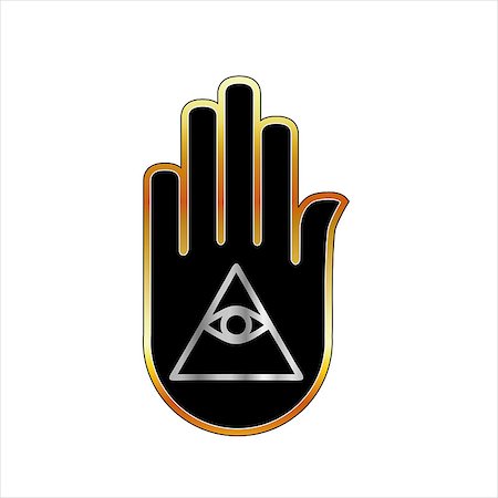 Eye of Providence in hand- religious symbol Stock Photo - Budget Royalty-Free & Subscription, Code: 400-07514082