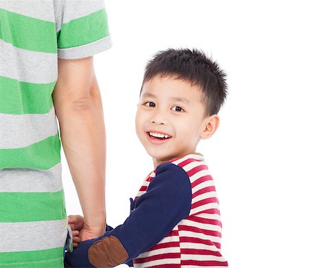simsearch:400-07715953,k - Little boy holding the hand of the father and looking back Stock Photo - Budget Royalty-Free & Subscription, Code: 400-07514147