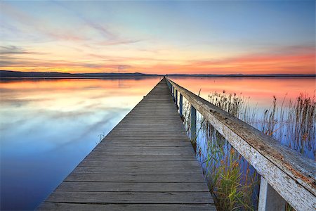 Magnificent sunset and lake reflections at Long Jetty, Central Coast NSW Australia Stock Photo - Budget Royalty-Free & Subscription, Code: 400-07514503