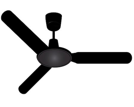 ceiling fan on a white background Stock Photo - Budget Royalty-Free & Subscription, Code: 400-07514531