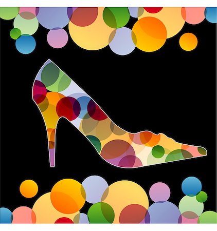 Shoe with colorful circles Stock Photo - Budget Royalty-Free & Subscription, Code: 400-07514903