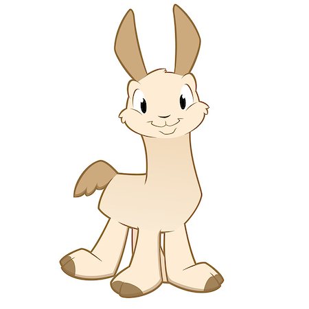 Cartoon llama. Isolated objects for design element, can also be used as a mascot or logo Foto de stock - Super Valor sin royalties y Suscripción, Código: 400-07515186