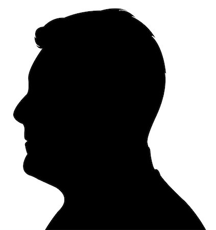 a man head silhouette Photographie de stock - Aubaine LD & Abonnement, Code: 400-07515572