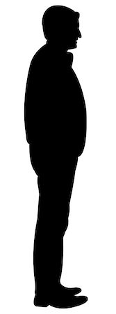standing man silhouette vector Foto de stock - Super Valor sin royalties y Suscripción, Código: 400-07515606