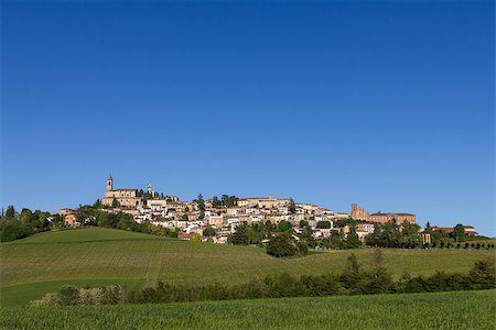 View of the village and countryside of Vignale Monferrato Stock Photo - Budget Royalty-Free & Subscription, Code: 400-07515779