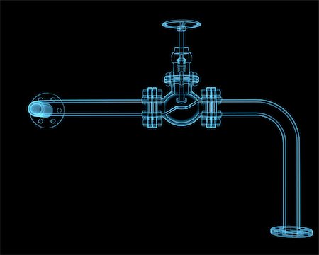 pump engineering - Valve x-ray blue transparent isolated on black Foto de stock - Super Valor sin royalties y Suscripción, Código: 400-07516215