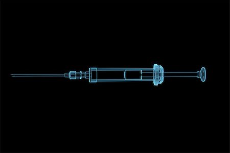 Syringe x-ray blue transparent isolated on black Foto de stock - Super Valor sin royalties y Suscripción, Código: 400-07516213