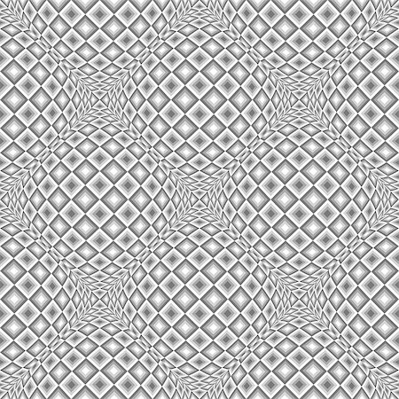 simsearch:400-07631338,k - Design seamless monochrome warped diamond pattern. Abstract convex textured background. Vector art. No gradient Stockbilder - Microstock & Abonnement, Bildnummer: 400-07516421