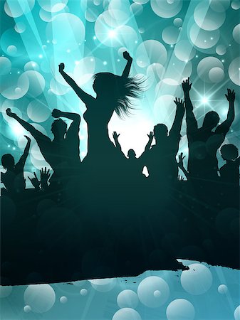 simsearch:400-04369984,k - Grunge silhouette of a party crowd on an abstract background Stock Photo - Budget Royalty-Free & Subscription, Code: 400-07516445