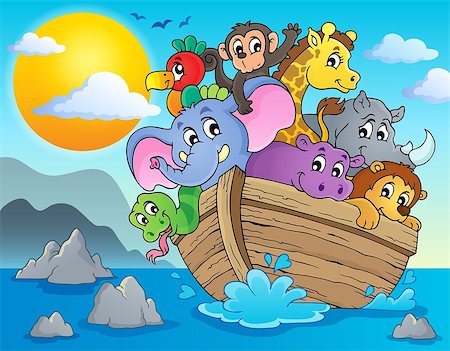 simsearch:400-04392655,k - Noahs ark theme image 2 - eps10 vector illustration. Foto de stock - Super Valor sin royalties y Suscripción, Código: 400-07516559